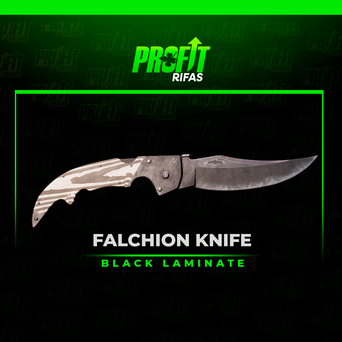FALCHION KNIFE | BLACK LAMINATE -